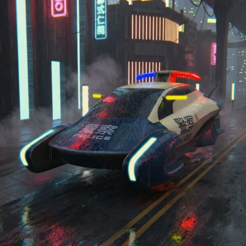 Futuristic Police Car — render 2