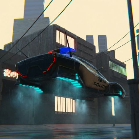 Futuristic Police Car — render 4