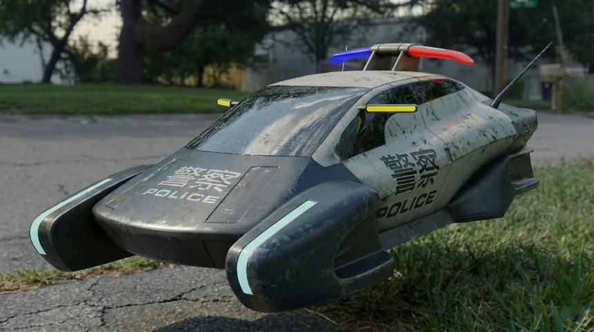 Futuristic Police Car — render 6