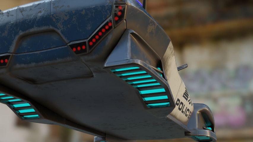 Futuristic Police Car — render 10