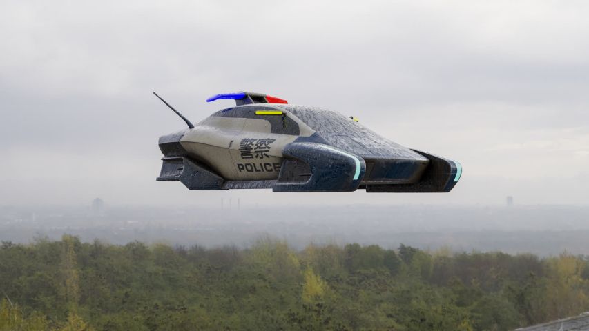 Futuristic Police Car — render 15