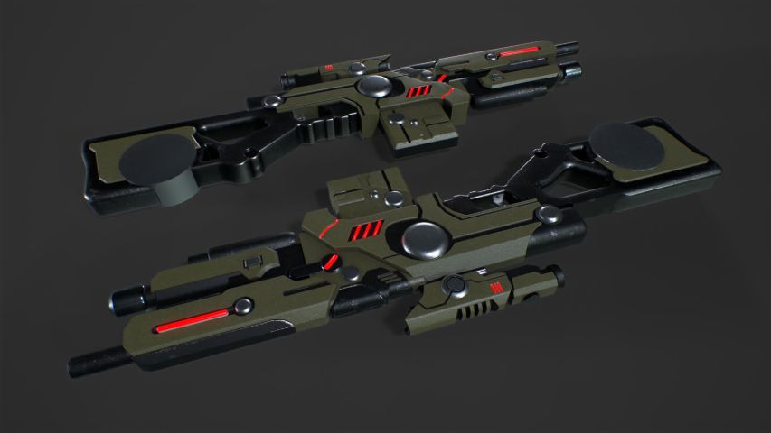 Sci-Fi Gun — render 2