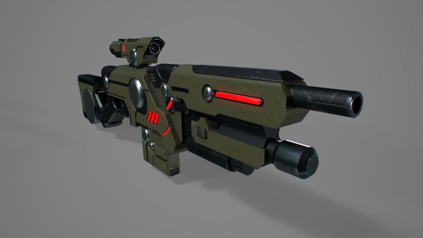 Sci-Fi Gun — render 3