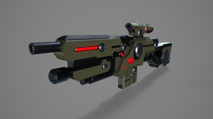 Sci-Fi Gun — render 4