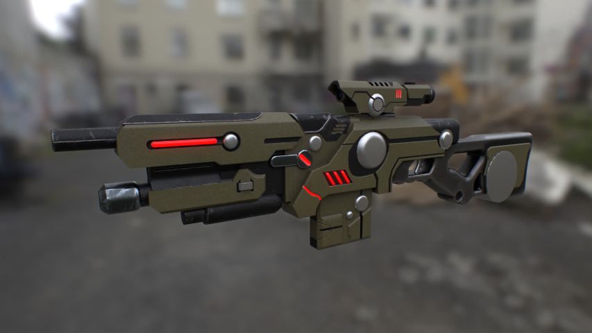 Sci-Fi Gun — render 12