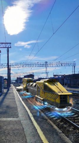 Sci-Fi Russian Railway Station — render 2